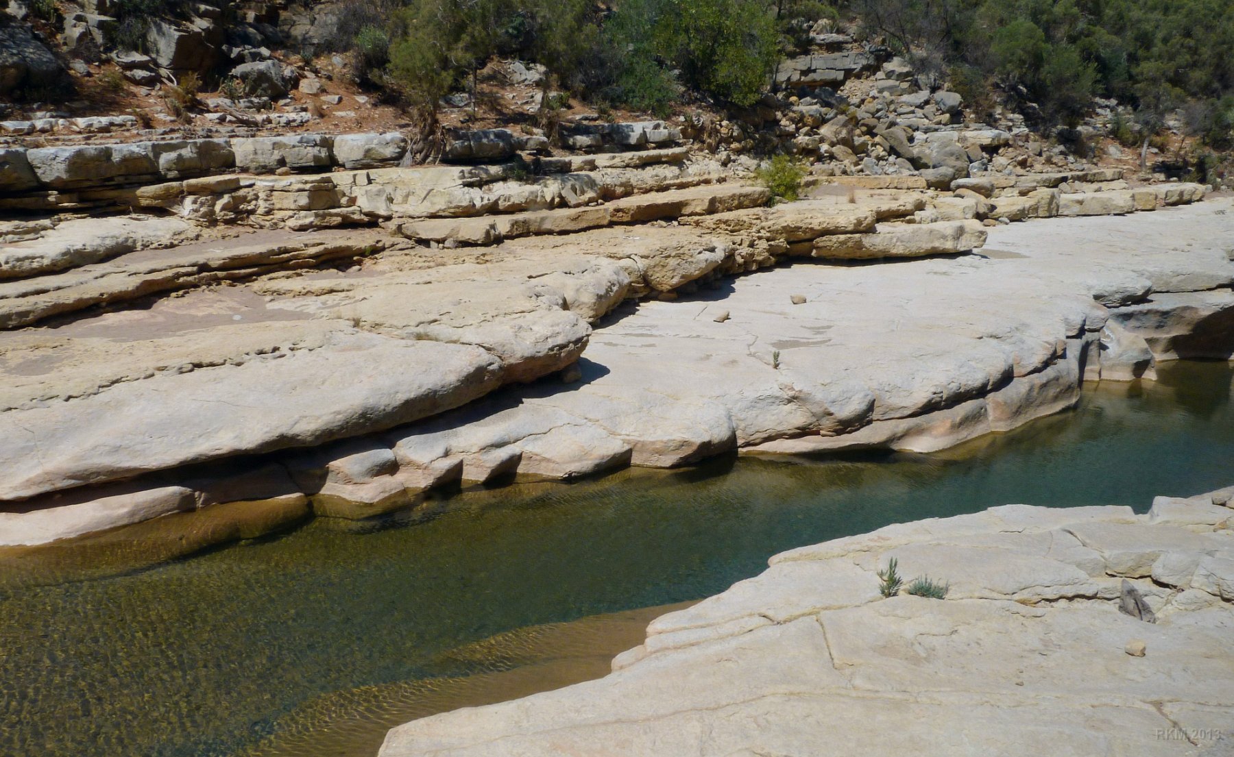 Vallée de Tamraght (Vallée du Paradis), l'oued a toujours de l'eau en plein été  